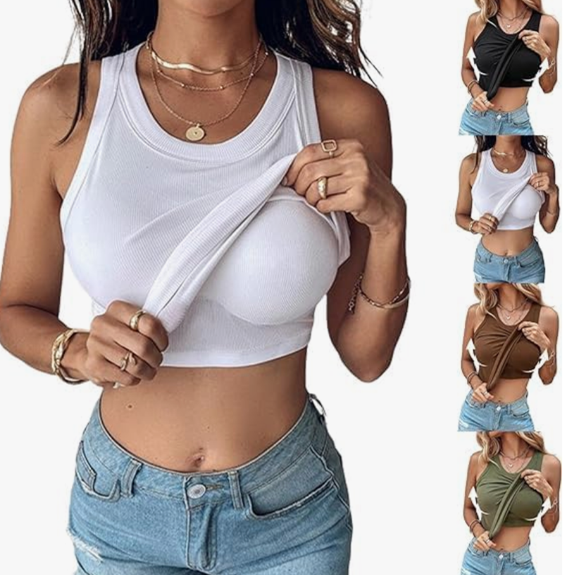 Blusa 2 en 1 brasier integrado - Efecto moldeador