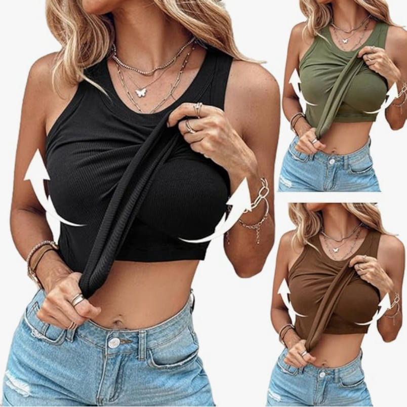 Blusa 2 en 1 brasier integrado - Efecto moldeador