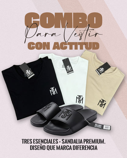 Combo Monastery 3 Camisetas Y 1 Sandalia