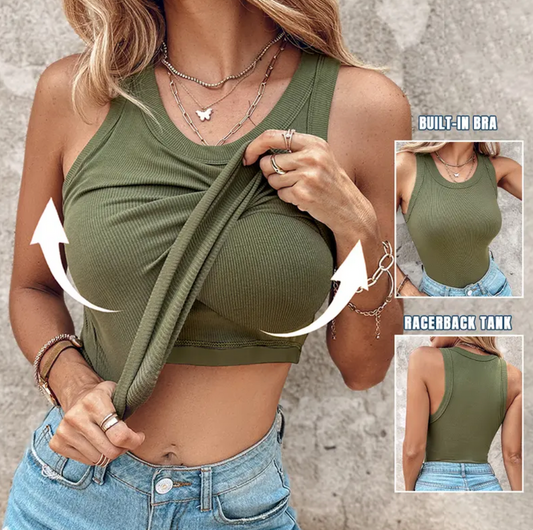 Blusa 2 en 1 brasier integrado - Efecto moldeador
